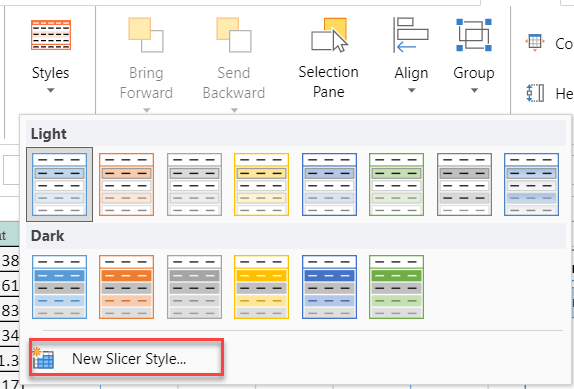 new slicer style