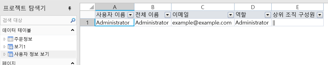 사용자 정보 보기