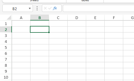 SpreadJS Designer worksheet with an empty cell selected as the insertion point for a table bound to a Data Manager table.