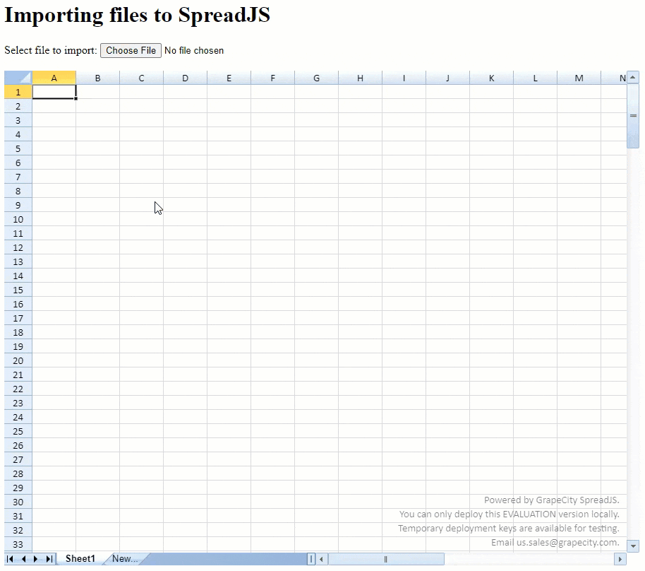 Importing Files to SpreadJS | JavaScript Spreadsheet | SpreadJS
