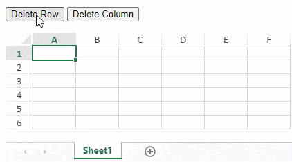 Delete rows and columns in SpreadJS