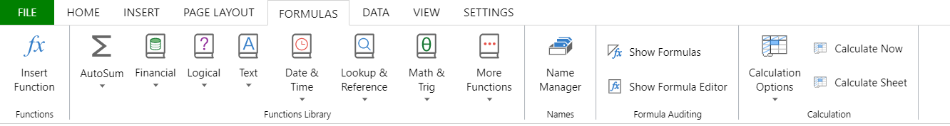 Formula Tab