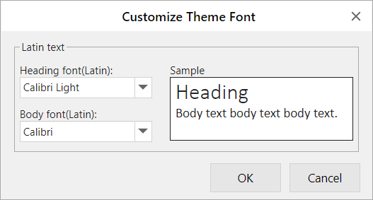 customizeThemeFonts